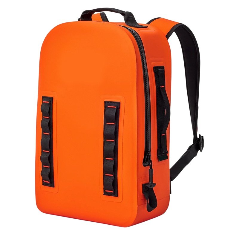 1-2.jpg Orange Hard Shell Waterproof Outdoor Backpack - Image 1