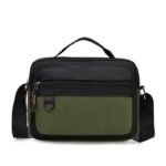 Green Black Contrast Multi-Pocket Men’s Crossbody Bag