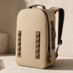 Khaki Hard-Shell Utility Travel Laptop Backpack - Image 2