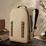 Khaki Hard-Shell Utility Travel Laptop Backpack - Image 4