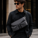 Dark Gray Waterproof Large Capacity Men Crossbody Bag - Image 3