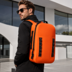 Orange Hard Shell Waterproof Outdoor Backpack - Image 3