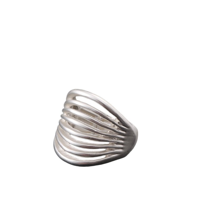 3-3.jpg Silver Multi-Layer Open Band Statement Ring For Men - Image 1