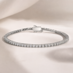 Silver-Tone Round Stone Tennis Bracelet - Image 3