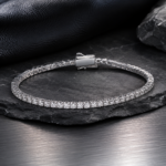 Silver-Tone Round Stone Tennis Bracelet - Image 4
