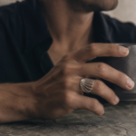 Silver Multi-Layer Open Band Statement Ring For Men - Image 2