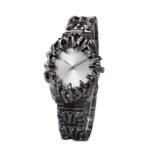 Gothic Sculpted Metal Band Analog Mens Wrist Watch