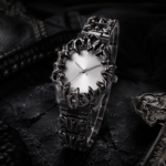 Gothic Sculpted Metal Band Analog Mens Wrist Watch - Image 2