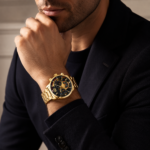Gold-Tone Multi-Dial Sport Men Wrist Watch - Image 4
