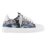 Men Blue Tie-Dye Print Low Top Casual Sneakers