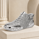 Grey Brown Mixed Panel Casual Men Sneakers - Image 2