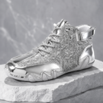 Grey Brown Mixed Panel Casual Men Sneakers - Image 4