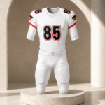 White Red-Black Stripe Authentic Football Uniform Set - Image 2