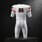 White Red-Black Stripe Authentic Football Uniform Set - Image 3