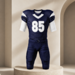 Navy White Accent Complete Football Game Jersey Pant Uniform Set - Image 2