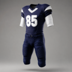 Navy White Accent Complete Football Game Jersey Pant Uniform Set - Image 4