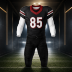 Black Red Trim Complete Mens Football Game Uniform - Image 4